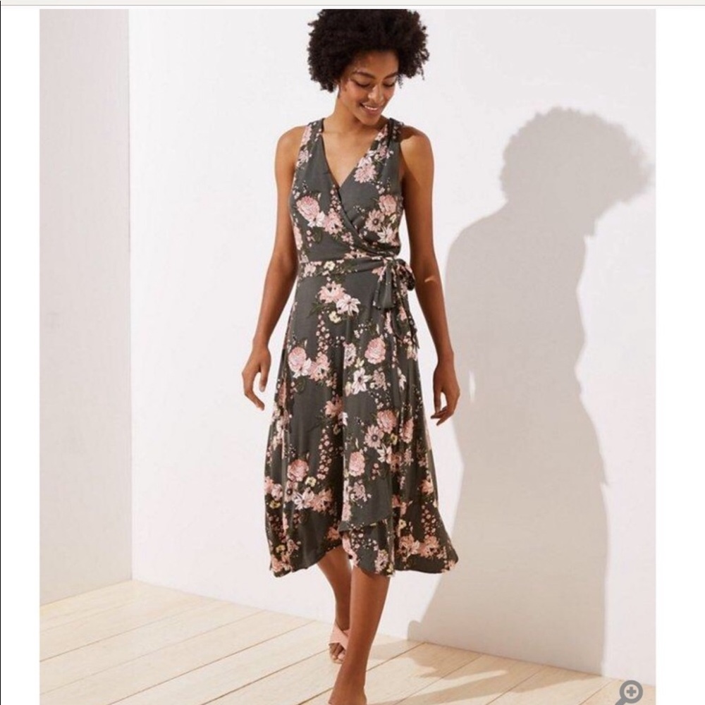 Loft wrap floral dress